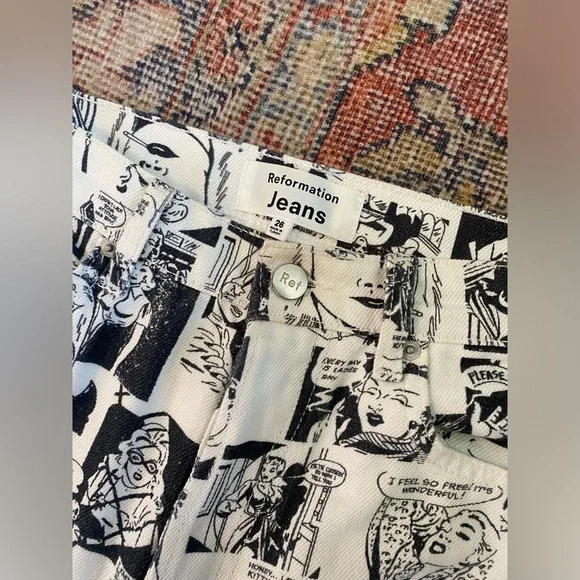 Reformation newsprint pants - Picture 3 of 3